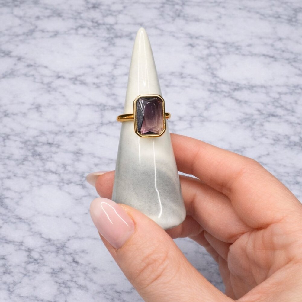 "Parker" Purple Gold Cocktail Ring